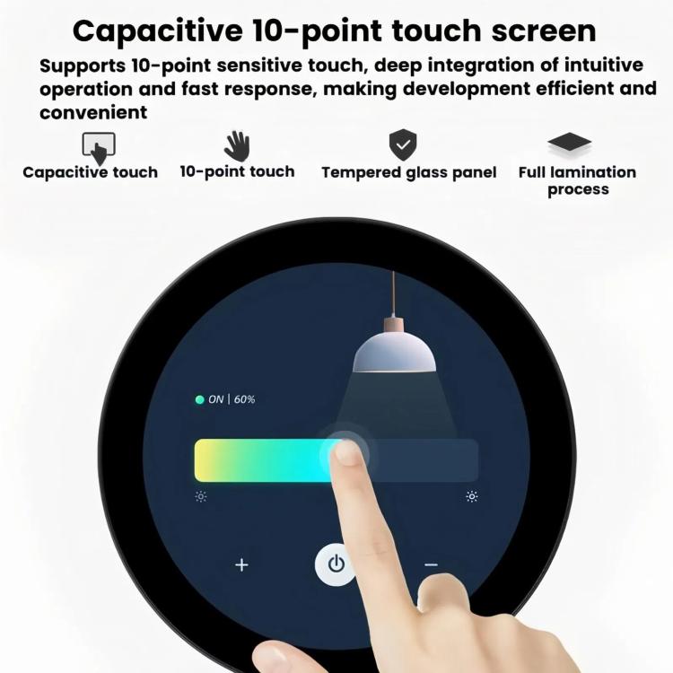 WAVESHARE 31523 ESP32-P4 Touch Circular LCD Screen Development Board, 3.4 inch, 4 inch