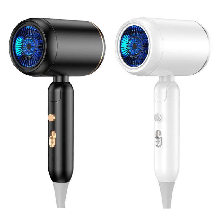 1800W Portable Folding High-Speed Constant-Temperature Hair Dryer, Black + Air Collector Nozzle, White + Air Collector Nozzle, Black + Air Collector Nozzle + Large Air Hood, White + Air Collector Nozzle + Large Air Hood