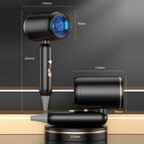 1800W Portable Folding High-Speed Constant-Temperature Hair Dryer, Black + Air Collector Nozzle, White + Air Collector Nozzle, Black + Air Collector Nozzle + Large Air Hood, White + Air Collector Nozzle + Large Air Hood