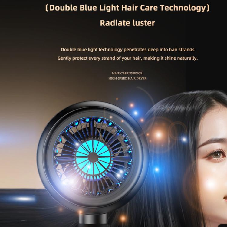 1800W Portable Folding High-Speed Constant-Temperature Hair Dryer, Black + Air Collector Nozzle, White + Air Collector Nozzle, Black + Air Collector Nozzle + Large Air Hood, White + Air Collector Nozzle + Large Air Hood