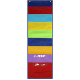Rainbow File Book Magazine Storage Wall Mount Bag, 8 Pockets