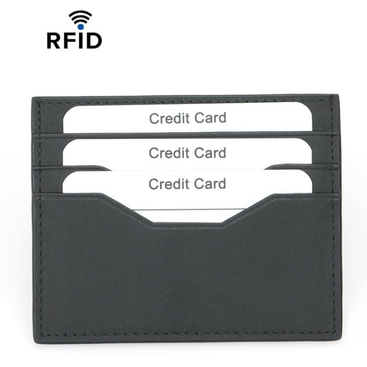 RFID Retro Minimalist Small Card Wallet Edge-Painted Card Case