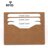 RFID Retro Minimalist Small Card Wallet Edge-Painted Card Case
