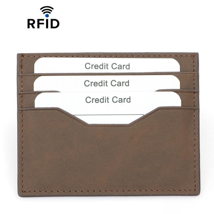 RFID Retro Minimalist Small Card Wallet Edge-Painted Card Case