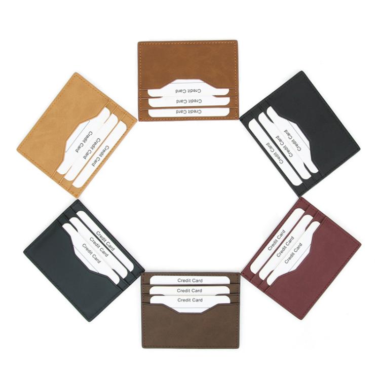 RFID Retro Minimalist Small Card Wallet Edge-Painted Card Case