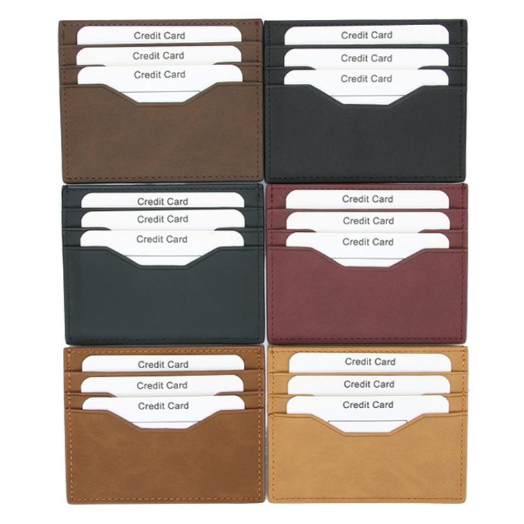 RFID Retro Minimalist Small Card Wallet Edge-Painted Card Case