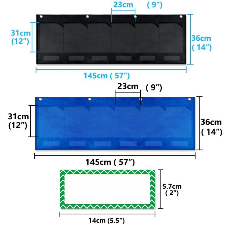 Collection Home Wall Pockets with Labels Organizer