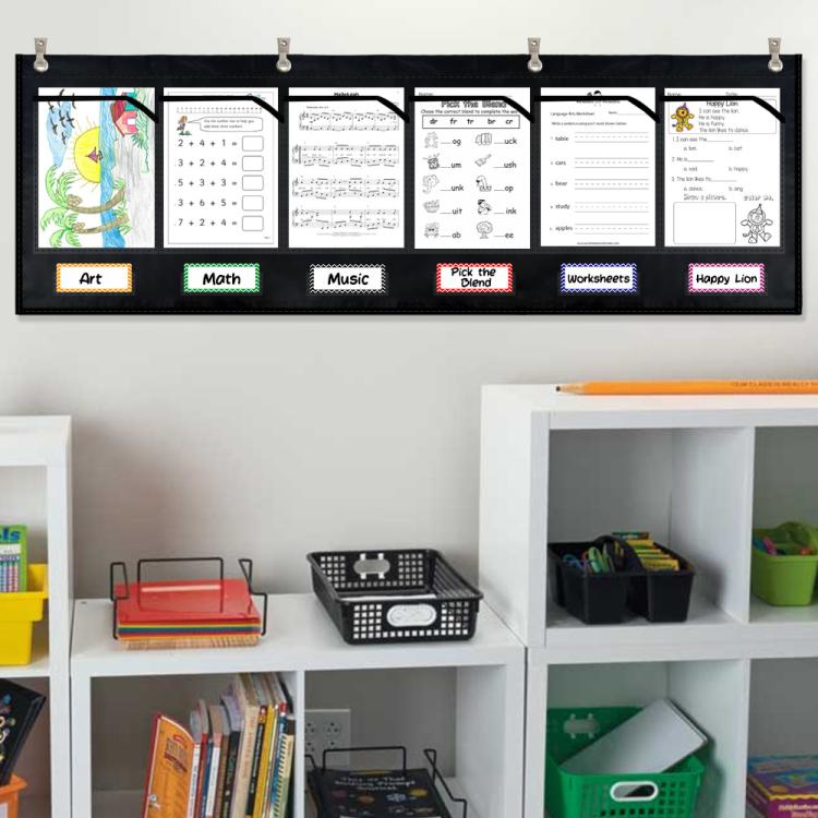 Collection Home Wall Pockets with Labels Organizer