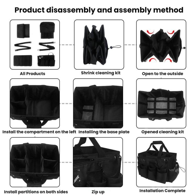 Cleaning Supplies Storage Bag Detachable Apron Pocket