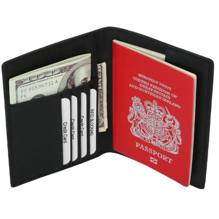 TQ-313 RFID Multi-Card Slot Wallet Unisex Boarding Pass Protector Passport Organizer Bag, Carbon Fiber Pattern Black, Carbon Fiber Pattern Blue, Crosshatch Black, Plain Black