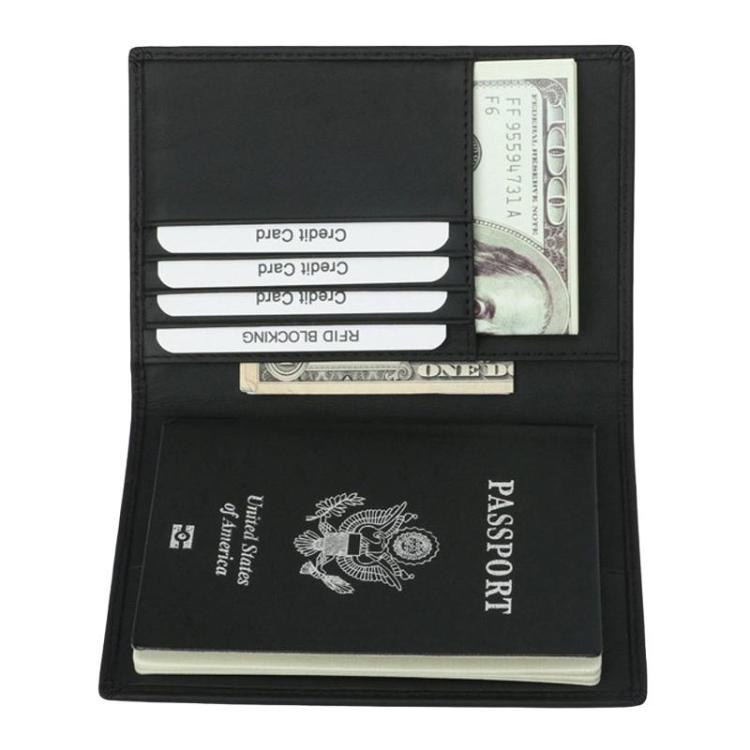 TQ-313 RFID Multi-Card Slot Wallet Unisex Boarding Pass Protector Passport Organizer Bag, Carbon Fiber Pattern Black, Carbon Fiber Pattern Blue, Crosshatch Black, Plain Black