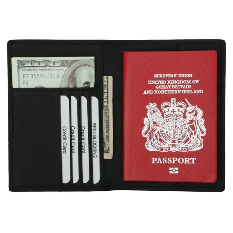 TQ-313 RFID Multi-Card Slot Wallet Unisex Boarding Pass Protector Passport Organizer Bag, Carbon Fiber Pattern Black, Carbon Fiber Pattern Blue, Crosshatch Black, Plain Black