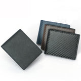 RFID Anti-Skimming Billfold Short Style Men Wallet, CQ-506 Plain Black, TQ-302 Carbon Fiber Pattern Black, TQ-302 Carbon Fiber Pattern Coffee, TQ-302 Carbon Fiber Pattern Blue