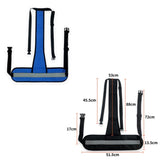 Breathable Elastic Mesh Adjustable Safety Buckle Wheelchair Safety Belt, Blue, Black