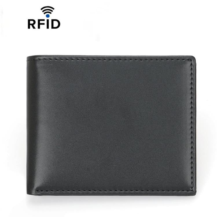 RFID Anti-Skimming Short Style Billfold Men Plain Weave Wallet, CQ-501 Ultrafiber Black, CQ-501 Ultrafiber Brown, CQ-501 Ultrafiber Coffee, YP-239 Leather Black