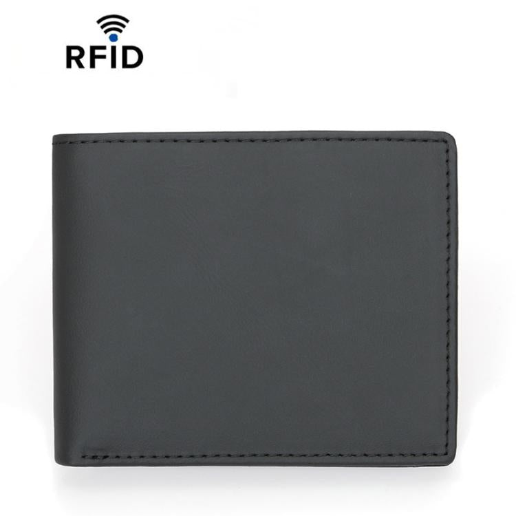 RFID Anti-Skimming Short Style Billfold Men Plain Weave Wallet, CQ-501 Ultrafiber Black, CQ-501 Ultrafiber Brown, CQ-501 Ultrafiber Coffee, YP-239 Leather Black