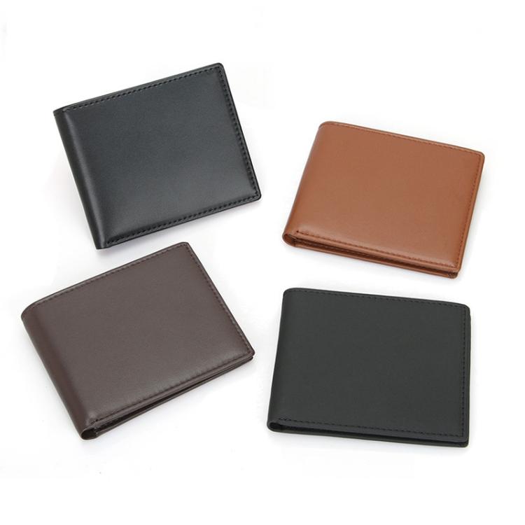 RFID Anti-Skimming Short Style Billfold Men Plain Weave Wallet, CQ-501 Ultrafiber Black, CQ-501 Ultrafiber Brown, CQ-501 Ultrafiber Coffee, YP-239 Leather Black