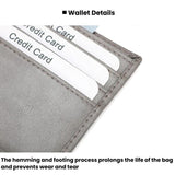 CQ-502 RFID Anti-Skimming Retro Men Wallet Lightweight Billfold