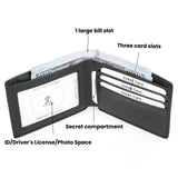 CQ-502 RFID Anti-Skimming Retro Men Wallet Lightweight Billfold