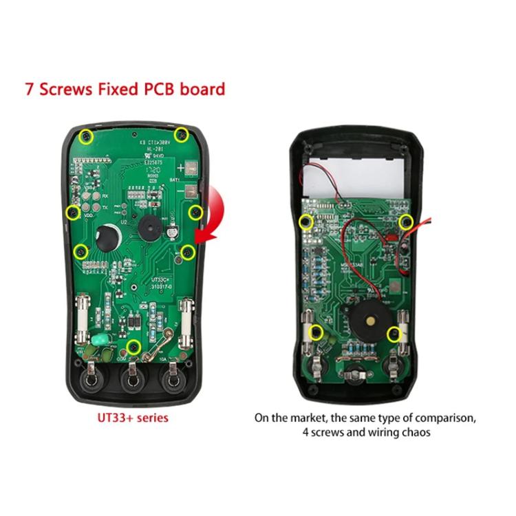 Palm Size Multimeter With Backlit LCD Display, 600V 10A AC/DC Voltage Tester, UNI-T UT33A+, UNI-T UT33B+, UNI-T UT33C+, UNI-T UT33D+