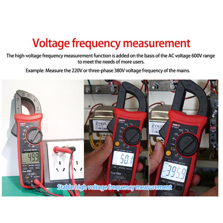 True RMS Auto-Ranging Digital Clamp Meter 400A AC/DC With NCV, Backlit LCD, Live Wire Detection & Data Hold, UNI-T UT203+