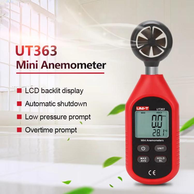 Digital Anemometer Wind Speed Meter 12-Level Dynamic Indicator, UNI-T UT363, UNI-T UT363BT