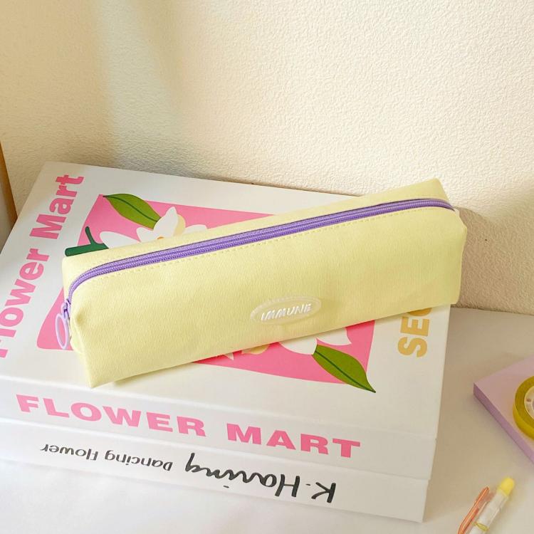 Large Capacity Square Stationery Box Simple Pen Pouch