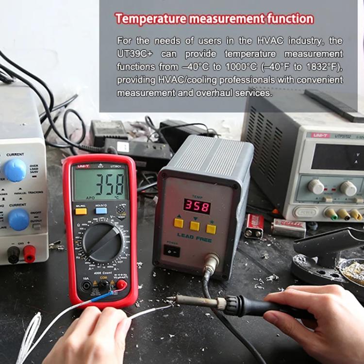 Digital Multimeter 1000V DC/750V AC Voltage, 10A Current Tester, UNI-T UT39A+, UNI-T UT39C+