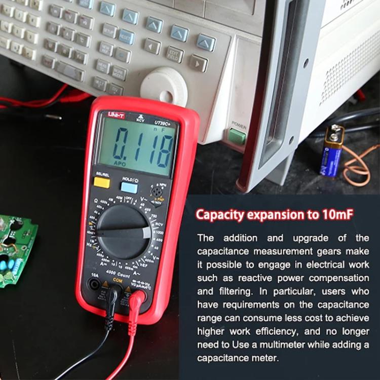 Digital Multimeter 1000V DC/750V AC Voltage, 10A Current Tester, UNI-T UT39A+, UNI-T UT39C+