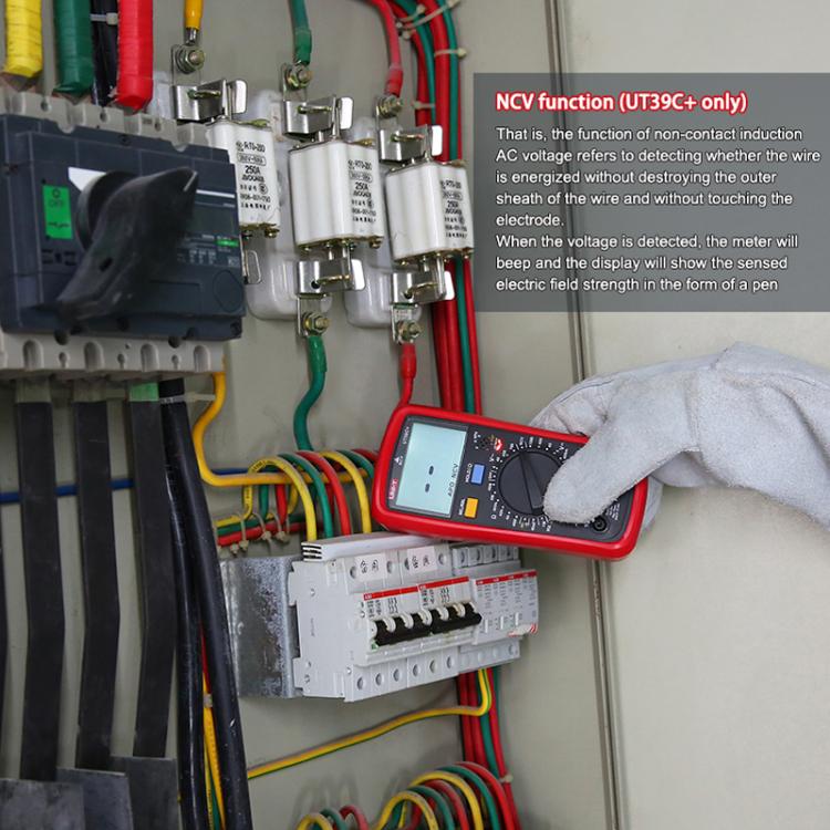 Digital Multimeter 1000V DC/750V AC Voltage, 10A Current Tester, UNI-T UT39A+, UNI-T UT39C+