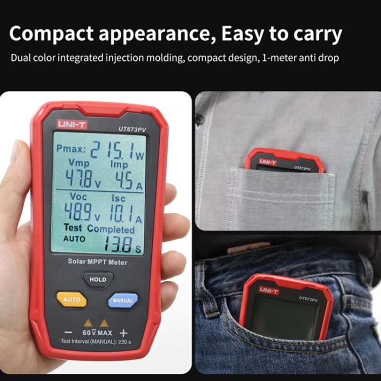 UNI-T UT673PV Solar MPPT Meter Solar Panel Maximum Power Tester Maintenance Diagnostic Tool