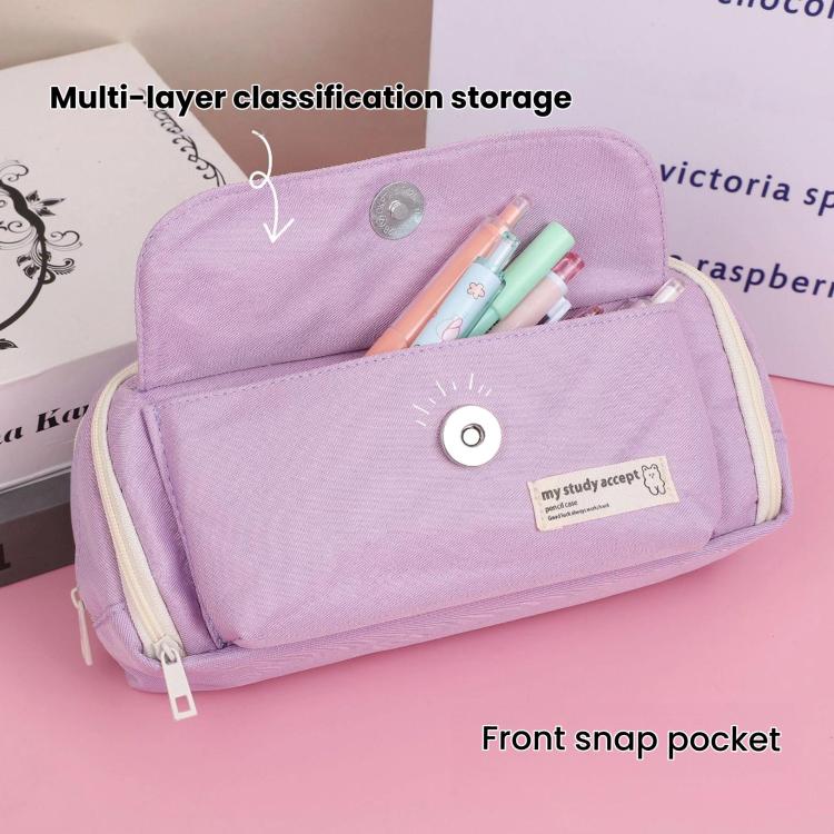 Simple Large Capacity Drawstring Pen Pouch Student Pencil Case