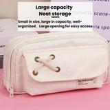 Simple Large Capacity Drawstring Pen Pouch Student Pencil Case