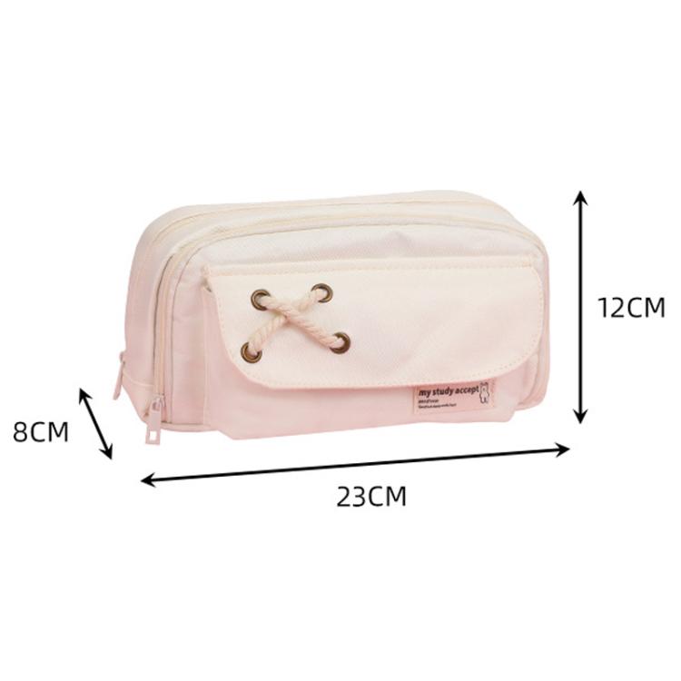 Simple Large Capacity Drawstring Pen Pouch Student Pencil Case