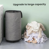 Foldable Rolling Laundry Hamper with Wheels & Straps Large Capacity Collapsible Clothes Basket