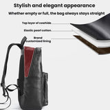 BULL CAPTAIN 606 Men Retro Leather Backpack Multi-Functional Laptop Bag