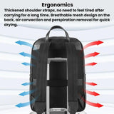 BULL CAPTAIN 606 Men Retro Leather Backpack Multi-Functional Laptop Bag