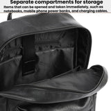 BULL CAPTAIN 606 Men Retro Leather Backpack Multi-Functional Laptop Bag