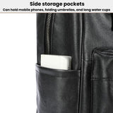 BULL CAPTAIN 606 Men Retro Leather Backpack Multi-Functional Laptop Bag