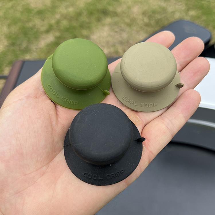 COOL CAMP CF-908 Universal Pot Lid Knob Top Bead Heat-Resistant Silicone Handle Outdoor Lunch Box Lid Handle