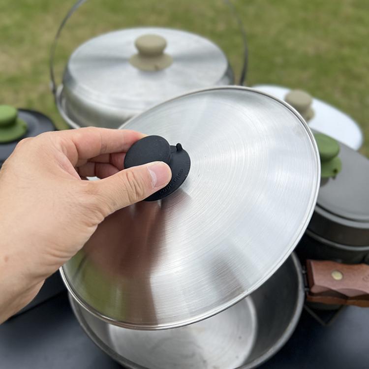 COOL CAMP CF-908 Universal Pot Lid Knob Top Bead Heat-Resistant Silicone Handle Outdoor Lunch Box Lid Handle