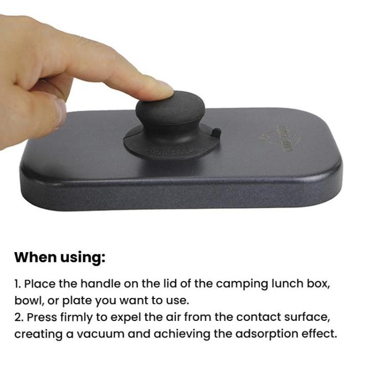 COOL CAMP CF-908 Universal Pot Lid Knob Top Bead Heat-Resistant Silicone Handle Outdoor Lunch Box Lid Handle