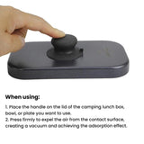 COOL CAMP CF-908 Universal Pot Lid Knob Top Bead Heat-Resistant Silicone Handle Outdoor Lunch Box Lid Handle
