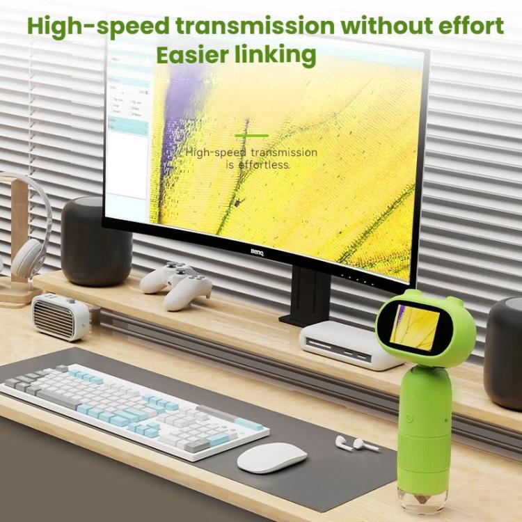 Cartoon HD Children Digital Electronic Microscope With Screen Handheld Portable Magnifier, CM4