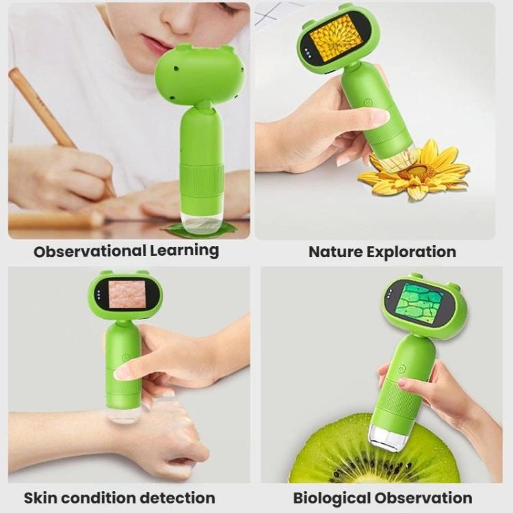 Cartoon HD Children Digital Electronic Microscope With Screen Handheld Portable Magnifier, CM4