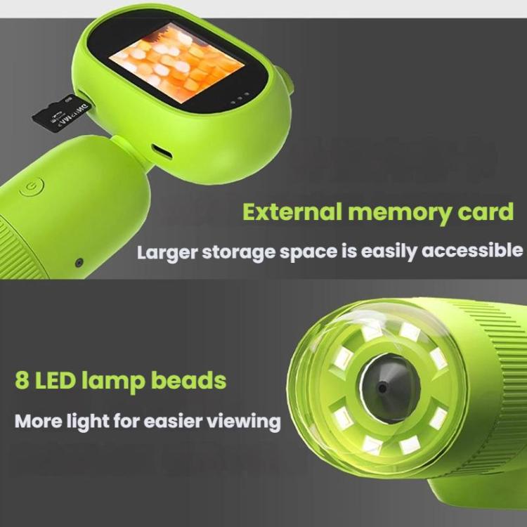 Cartoon HD Children Digital Electronic Microscope With Screen Handheld Portable Magnifier, CM4