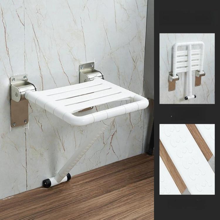 Wall-Mounted Folding Shower Stool Bathroom Safety Chair for Elderly & Disabled