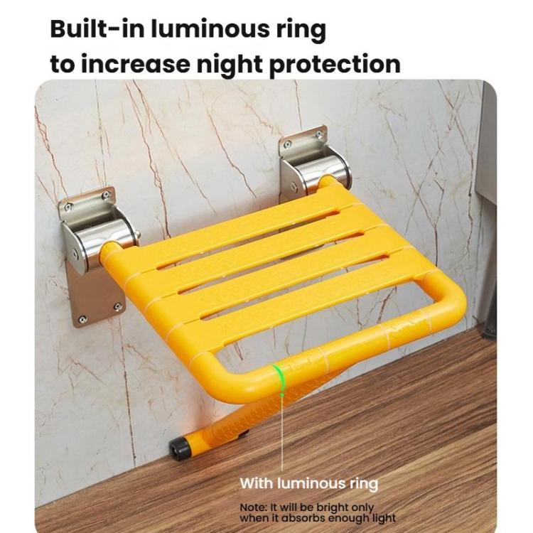 Wall-Mounted Folding Shower Stool Bathroom Safety Chair for Elderly & Disabled