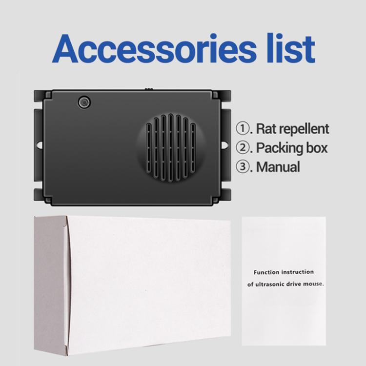 12.5Khz Frequency-Varying Ultrasonic Rodent Repeller For Car Engine Compartment, Indoor, Warehouse, Outdoor Use