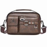 WEIXIER D898 Multi-Functional Men Crossbody Bag Portable Commuter Shoulder Bag, Plain Weave Black, Plain Weave Light Brown, Plain Weave Dark Brown, Lychee Grain Black, Lychee Grain Brown